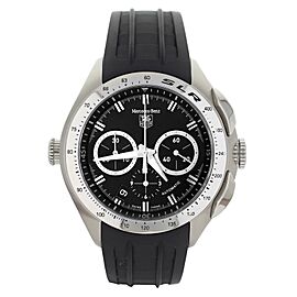 Tag Heuer SLR Mercedes Benz Black Dial Stainless Steel Rubber 45MM CAG2110