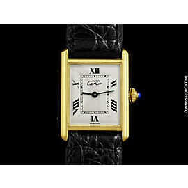 Cartier Midsize Gold Vermeil Tank Watch