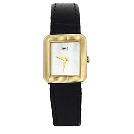 Piaget Protocole Yellow Gold Case Silver Dial Manual Movement Watch Only