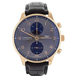 IWC Portugieser Chronograph Grey Dial Rose Gold Automatic