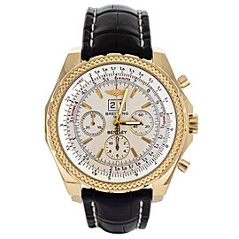 Breitling Bentley 6.75 Silver Dial Yellow Gold Case 48.7mm