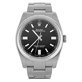 Rolex Oyster Perpetual Black Dial Stainless Steel Bracelet