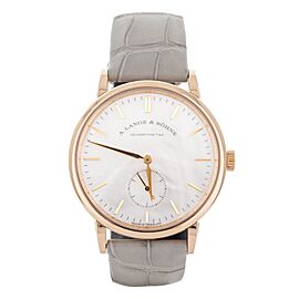 A. Lange & Sohne Saxonia Mother Of Pearl Rose Gold Manual Winding Watch