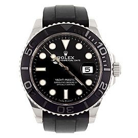 Rolex Yacht-Master 41 White Gold Black Dial Rubber