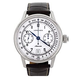 Longines Heritage Chronograph Stainless Steel White Dial 41mmFull Set
