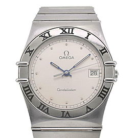 OMEGA Constellation Date stainless steel Silver Dial Quartz Watch LXGJHW-87