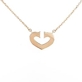 Cartier 18k Pink Gold C Heart Necklace LXGYMK-112
