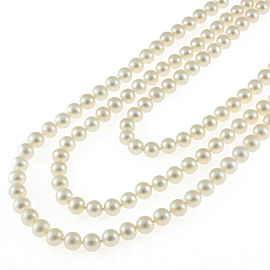 TIFFANY&Co : 925 Silver Pearl Long necklace LXKG-400