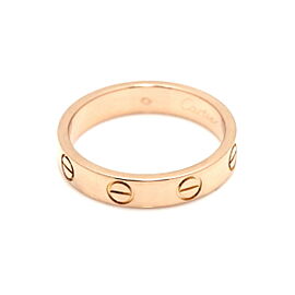 Cartier 18K Pink Gold Mini Love US 5.25 Ring G0006