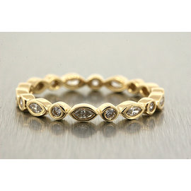 Yellow Gold Diamond Mens Wedding Ring Size 7