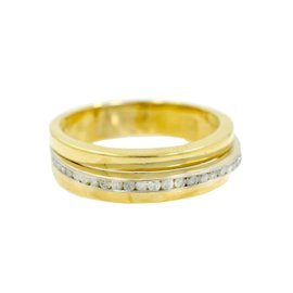 Yellow Gold Diamond Womens Ring Size 9.5