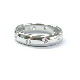 Tiffany & Co. Etoile Platinum with 0.22ctw. Diamond Wedding Band Ring Size 4
