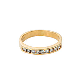 14K Yellow Gold 0.30 Ct Diamond Band Ring 2.9 Grams Size 6.75