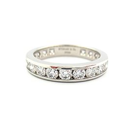 $9,125 Tiffany 3.9mm Platinum 1.89ct Diamond Eternity Wedding Band Ring Size 5.5