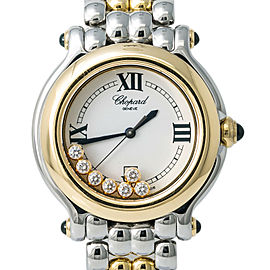 Chopard Happy Sport 27/8249-23 32MM Lady's Watch Two-Tone 18k 7 Diamonds Dial