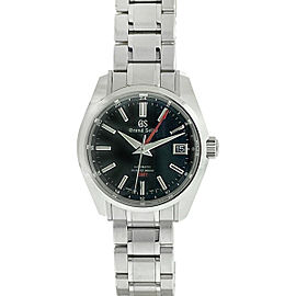 Seiko Grand Seiko GMT SBGJ 203 Black Dial 40mm Watch