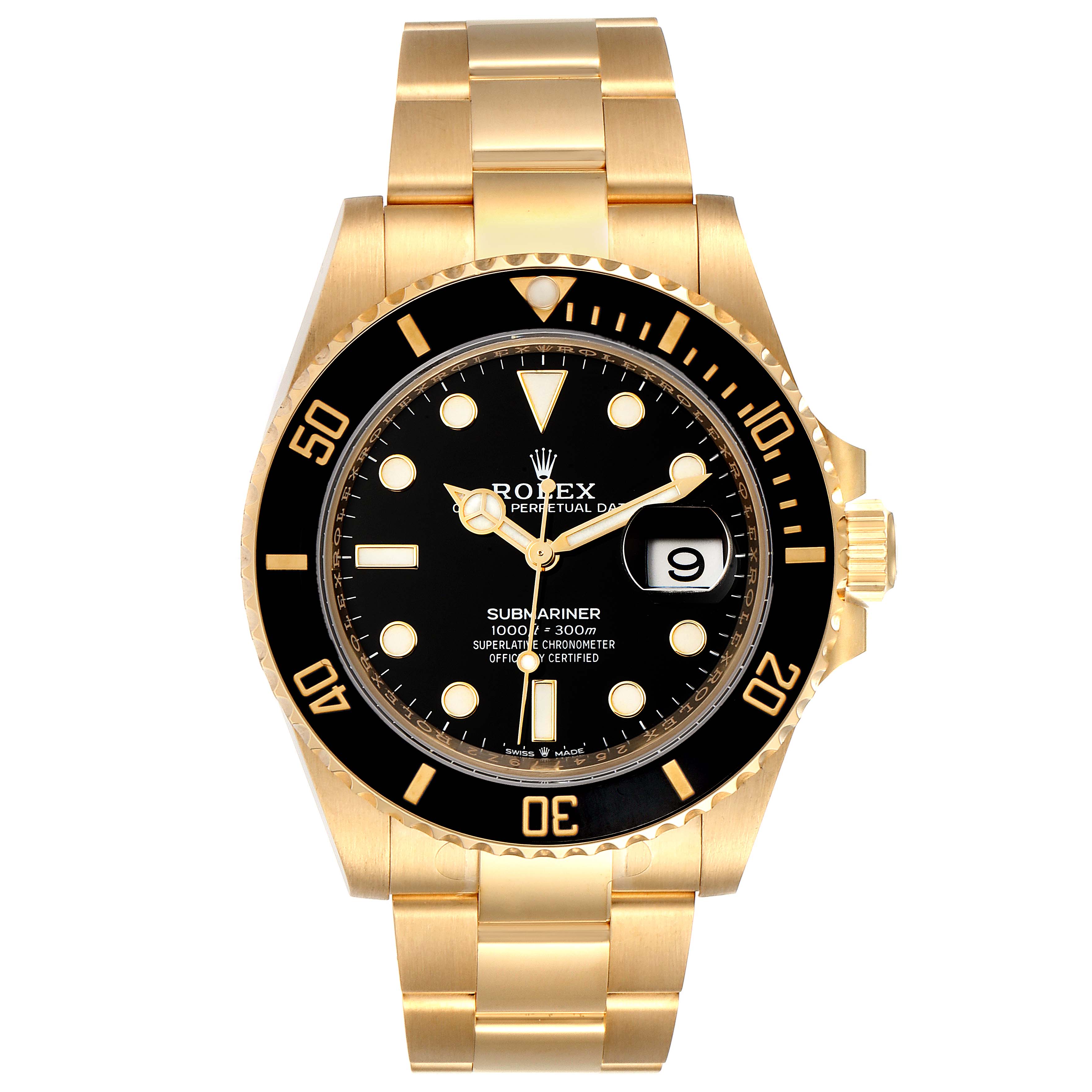 rolex submariner gold black dial