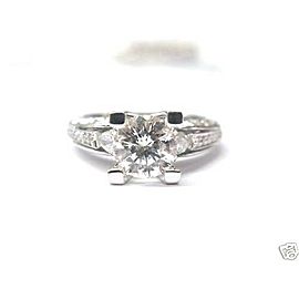 SOLID 18Kt Round Cut NATURAL Diamond Engagement White Gold Ring 2.05CT