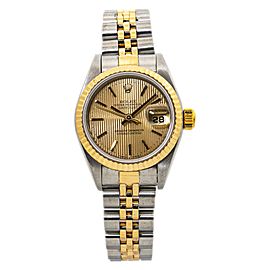 Rolex Datejust Jubile Automatic Lady Watch 18k TwoTone Champagne Dial 26mm