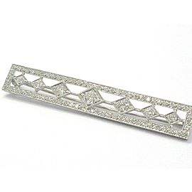 Platinum Vintage Old European Cut NATURAL Diamond Pin / Brooch 2.94Ct