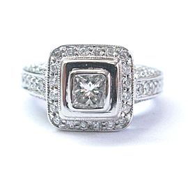Princess & Round Cut Diamond White Gold Engagement Ring 1.15Ct SIZEABLE G-H/VS2