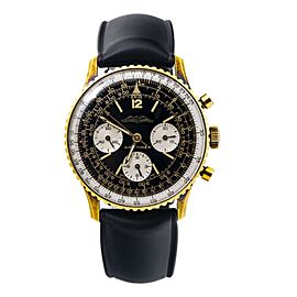 Breitling Navitimer 806 Gold Plated Patina Unpolished Gilt Dial Men's Watch 41mm
