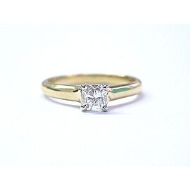 Tiffany & Co Lucida Diamond Engagement Ring 18Kt Yellow Gold .39Ct F-VS1