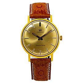 Tissot Seastar Seven Yellow Gold Manual Hand Wind Men's Watch 34mm