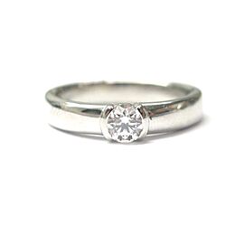 Tiffany & Co Platinum Etoile Diamond Solitaire Engagement Ring 0.44CT