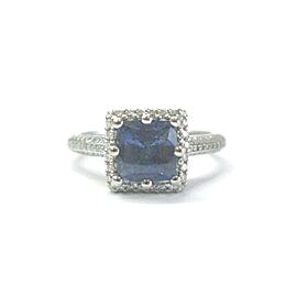 Tacori Platinum NATURAL Gem Sapphire & Diamond Anniversary Jewelry Ring