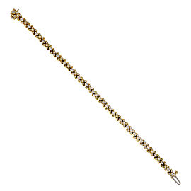 18K Yellow Gold with Diamond “X” Bracelet