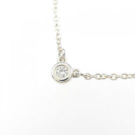 TIFFANY & Co 925 Silver Diamond Necklace E0189