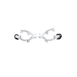 Christian Dior Bois De Rose 18K White Gold & Diamonds Earrings