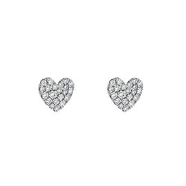 Tiffany & Co.Metro Heart 18K White Gold Earrings
