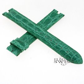 Genuine Cartier Crocodile Shiny Light Green Leather Strap