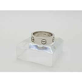 Cartier Love 18K White Gold Ring Size 4.5