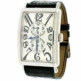 Franck Muller Long Island Master Banker White Gold 3-time Zone Automatic Watch