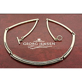 Georg Jensen Sterling Silver Necklace Choker Collar Chain & Box 353B 17"