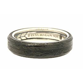 David Yurman Sterling Silver Forged Carbon Streamline Wedding Ring Band 6mm 8mm