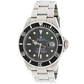 Rolex Submariner Date Black Dial 40MM Oyster Mens Watch 16610 Box Papers