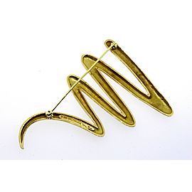 Tiffany & Co. Scribble Zig Zag Brooch Pin 18k Gold 1983 Paloma Picasso Large