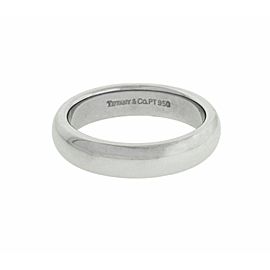 TIFFANY &amp; CO 4.5mm Platinum Classic Wedding Band Ring Size 6