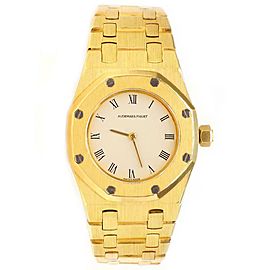 Audemars Piguet Royal Oak 18K Yellow Gold 26mm Lady Watch with Cream Roman Dial