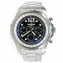 Breitling Chronospace Chronograph 46MM Black Dial Steel Watch