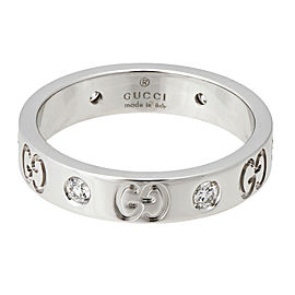 Gucci eternity diamond Icon wide band in 18k white gold