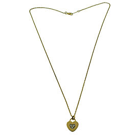 TIFFANY &amp; CO Diamond Heart Necklace In 18k Yellow Gold