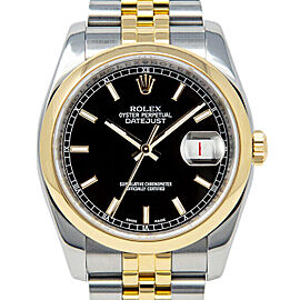 Rolex Datejust 36mm 116203 Unisex Stainless Steel Automatic Black