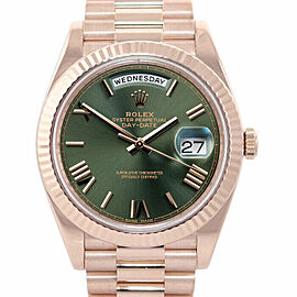 Rolex Day-Date 40mm 228235 Men's Rose Gold Automatic Green