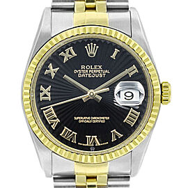Rolex Datejust 36mm 16233 Unisex Stainless Steel Automatic Black
