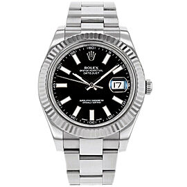 Rolex Datejust II 116334 Men's Stainless Steel Automatic Black Watch